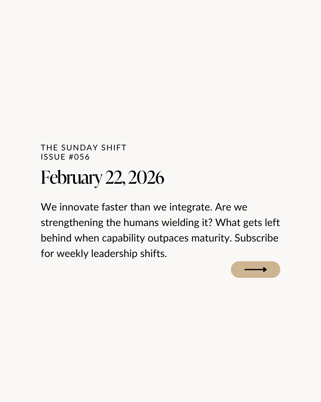 We’re accelerating everything, but are we growing up?