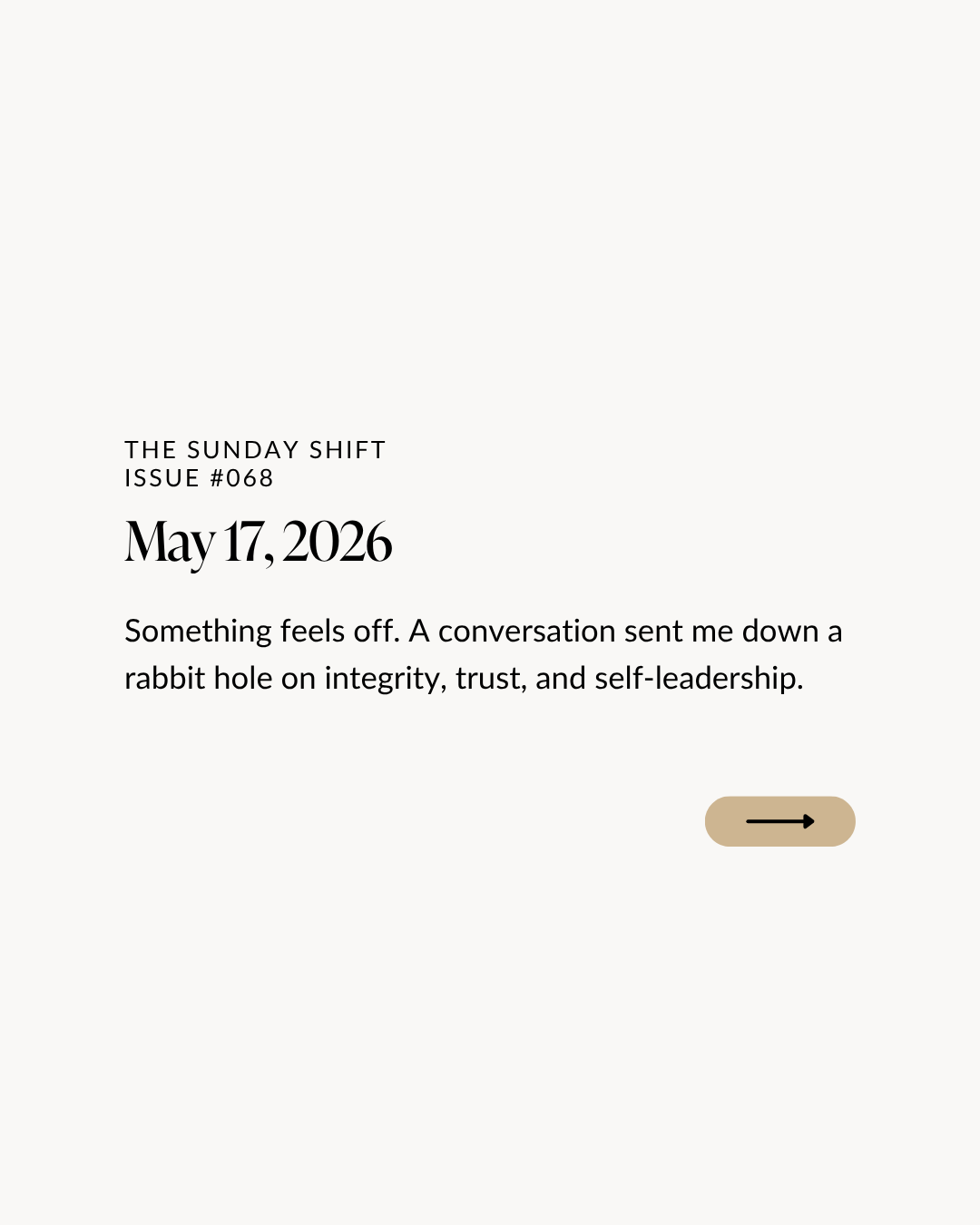 Something feels off. What your integrity says about you.