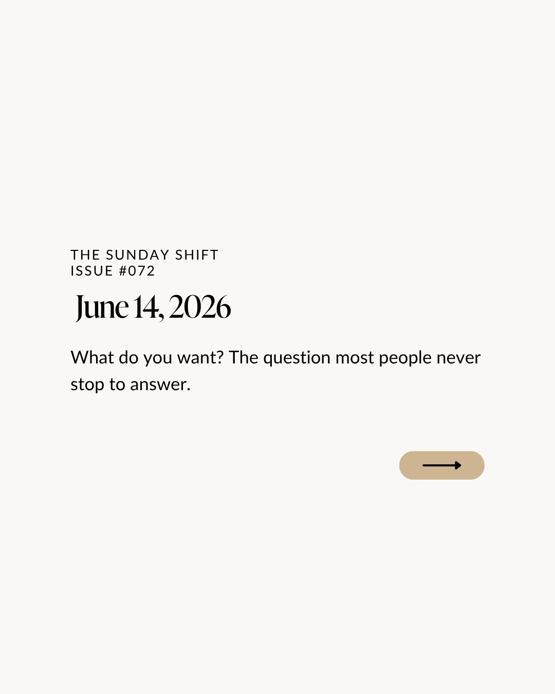 What do you want? The question most people never stop to answer.